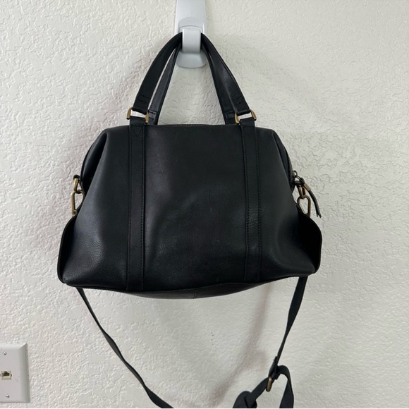 Madewell The Glasgow Satchel Black Leather Bag - Picture 7 of 16